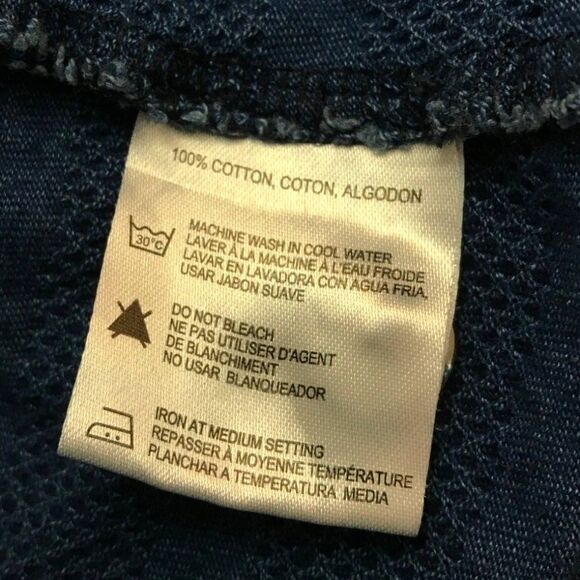 Heritage Report Collection Sz S Slim Indigo Textured Henley Long Sleeve Pullover - Picture 5 of 6